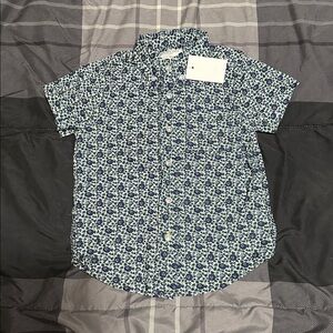 Crewcuts Blue and White Floral Shirt